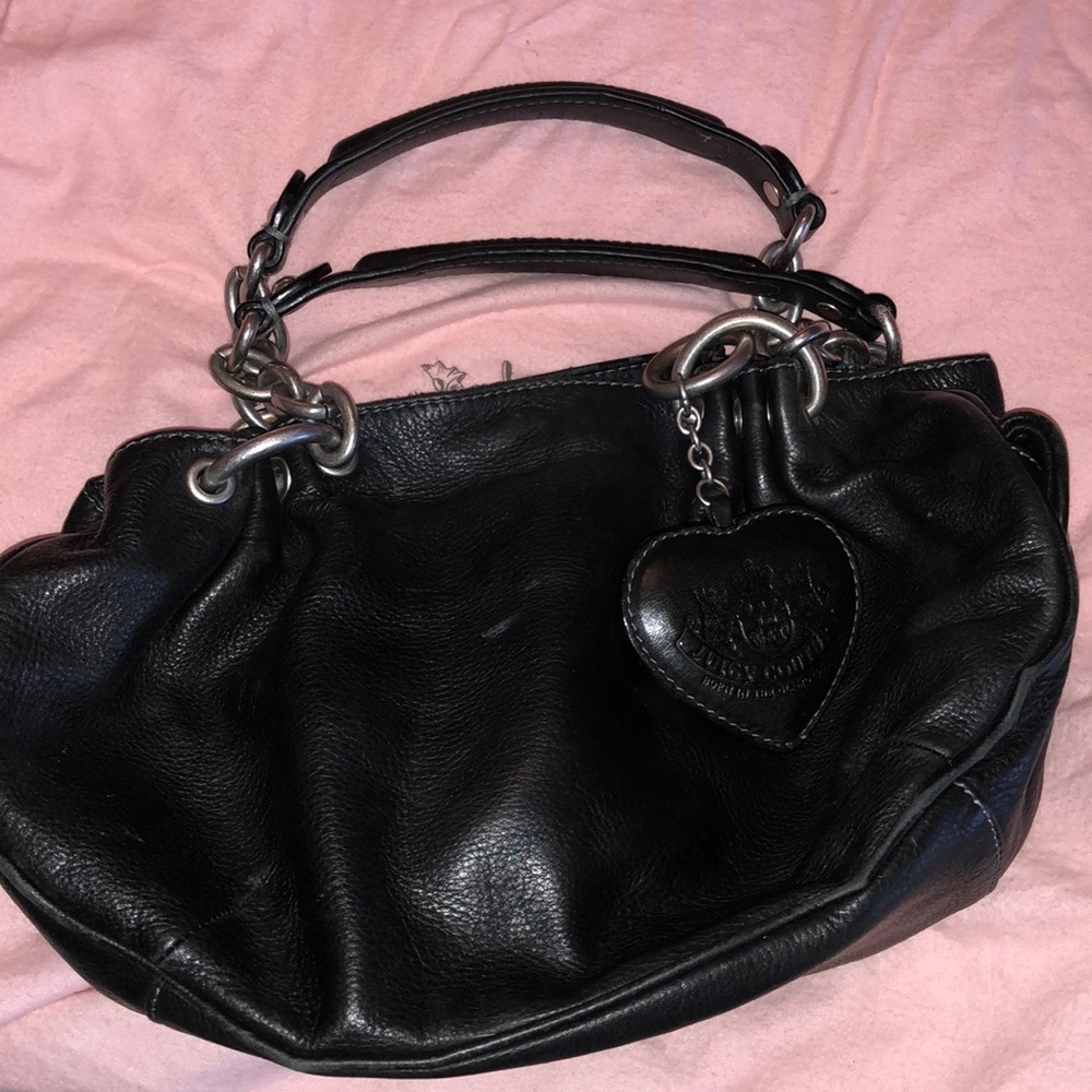 Black leather Juicy Couture handbag